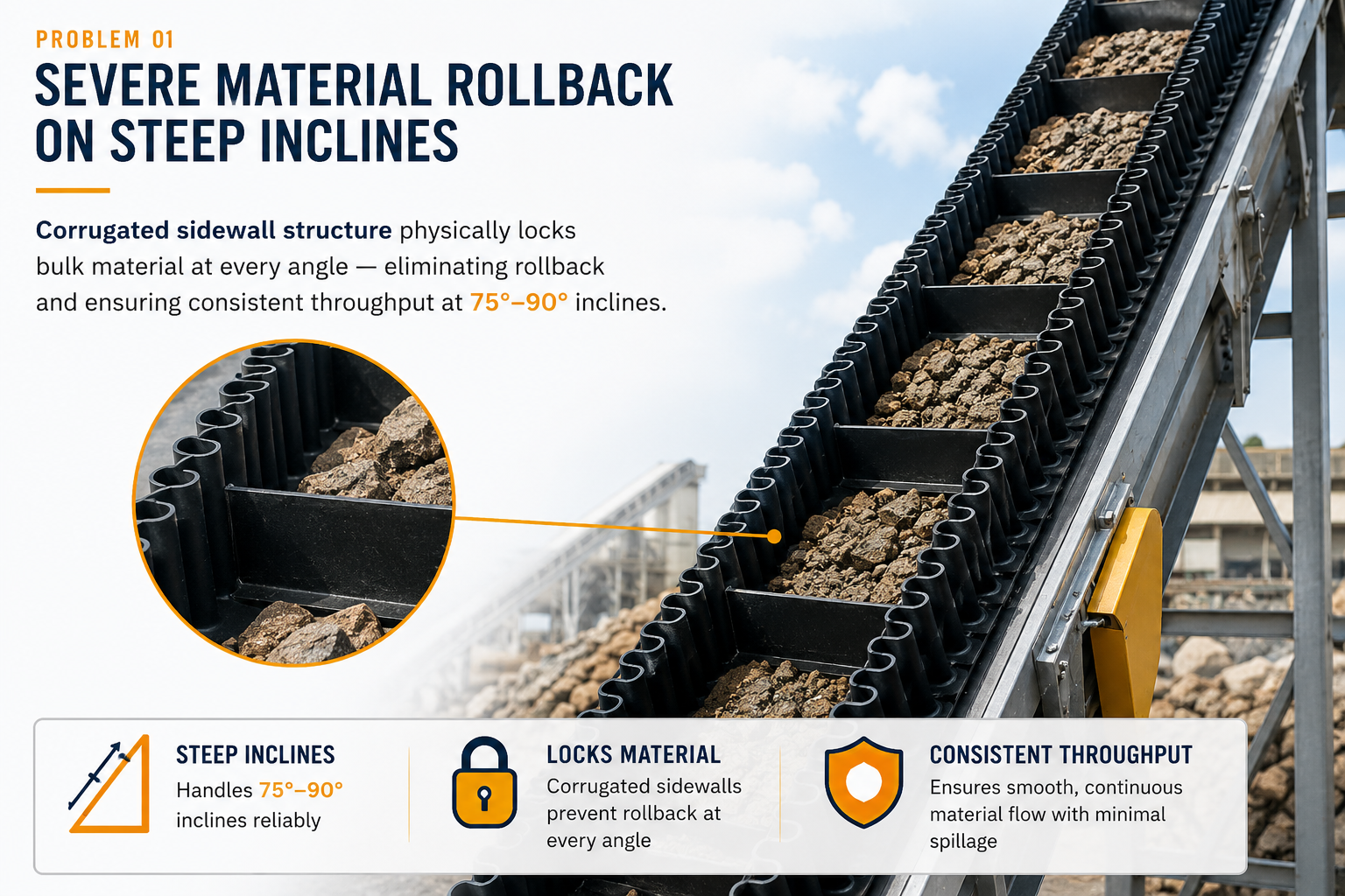 Material Spillage — Cleat and Sidewall Enclosure