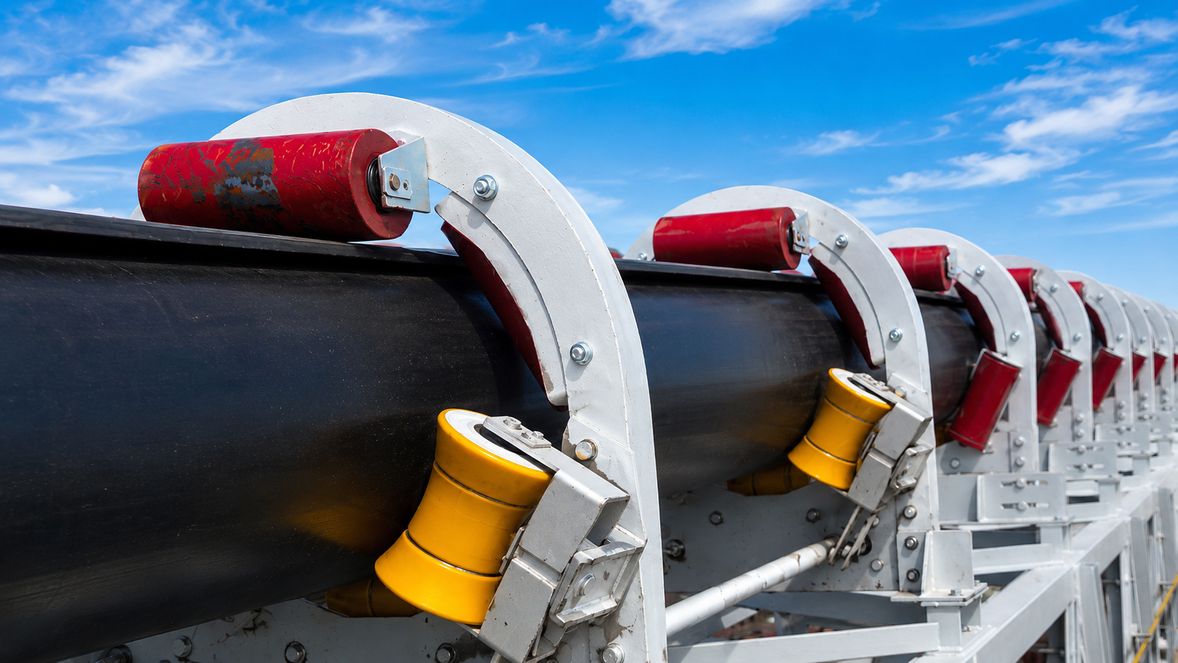 Pipe conveyor belt — fully enclosed transport zero spillage