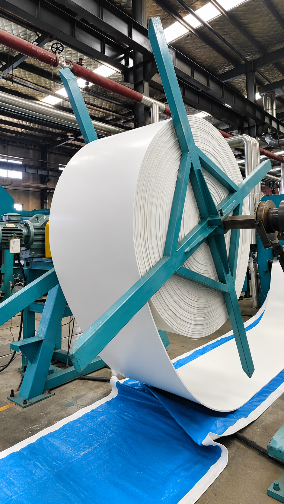 White rubber conveyor belt